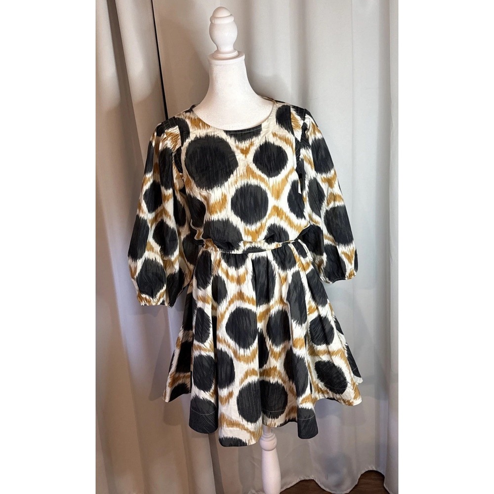 Maeve by Anthropologie Destin Poplin Mini Dress, Neutral Colorway‎ Size XS
